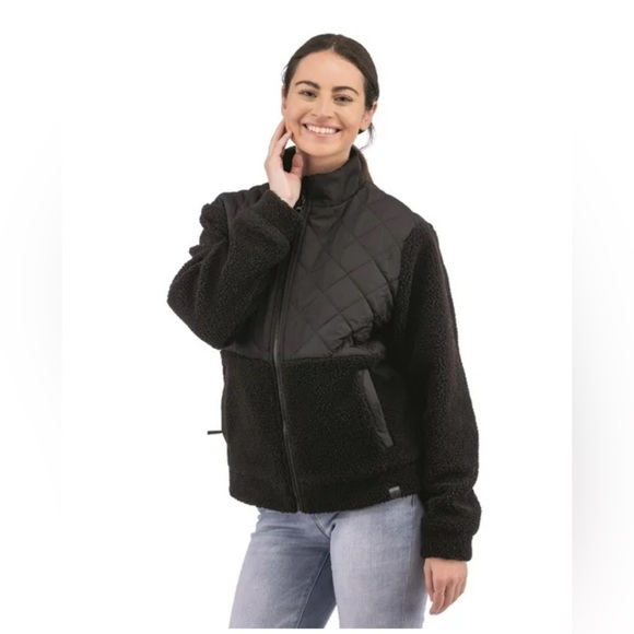 LIV Women's Full Zip-Up Outdoor Sherpa Jacket NWT Size M - Picture 1 of 5